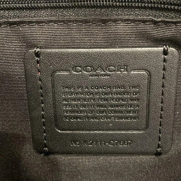 Auth COACH - C7667 Dark yellow Black PVC Tote Bag - Picture 6 of 10